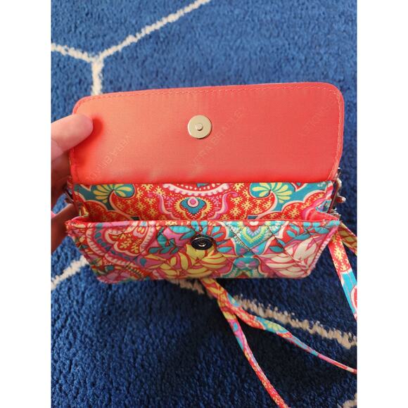 Vera Bradley Paisley Mini Crossbody Wallet & Cellphone Bag - Picture 3 of 8